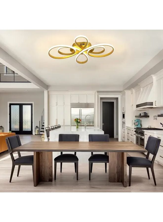 White Modern Dimmable LED Ceiling Light Chandelier For Living Room Bedroom Study - Image 1